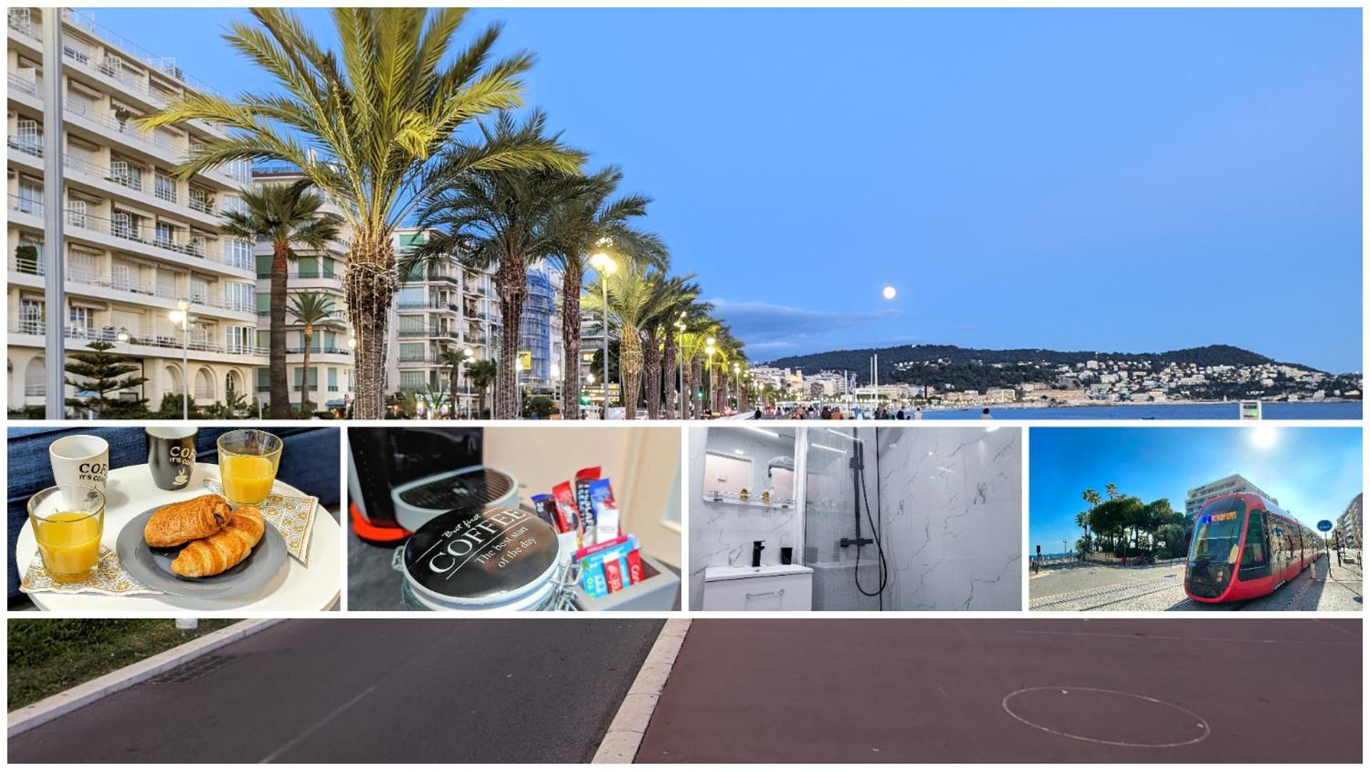 1 Min To The Beach Apartment - Kitchen - Tramway - Air Conditioner - Wifi - Promenade Des Anglais Nice Exteriör bild